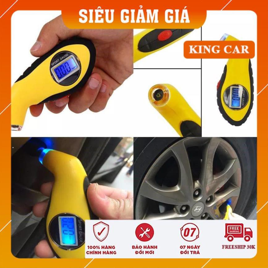 Đồng hồ đo áp suất lốp ô tô cảm biến điện tử thông minh có đèn led - Shop KingCar