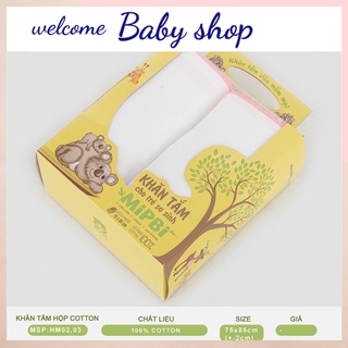 Khăn tắm xô 6 lớp Mipbi 75x85cm hộp 2 chiếc [ hayebabyshop]