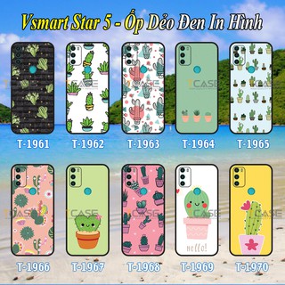 Ốp Lưng Vsmart Star 5- Ốp dẻo đen in hình Xương Rồng