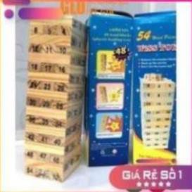 Bộ Đồ Chơi Rút Gỗ Wiss Toy Lớn(Gồm 54 Thanh Gỗ Và 4 Xúc Xắc)