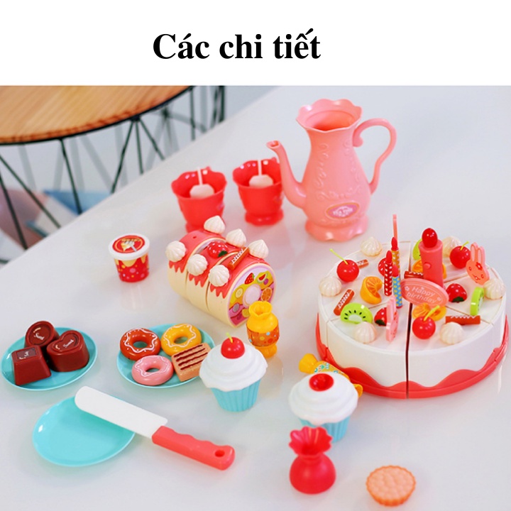 Đồ chơi BÁNH SINH NHẬT có đèn phát sáng, phát nhạc cho bé bằng nhựa PP an toàn làm quà tặng – MorningStore