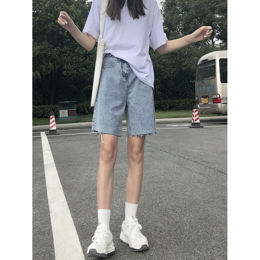 Quần sọt jean nam nữ basic Yinxx, quần bò lửng unisex ulzzang QSJ04