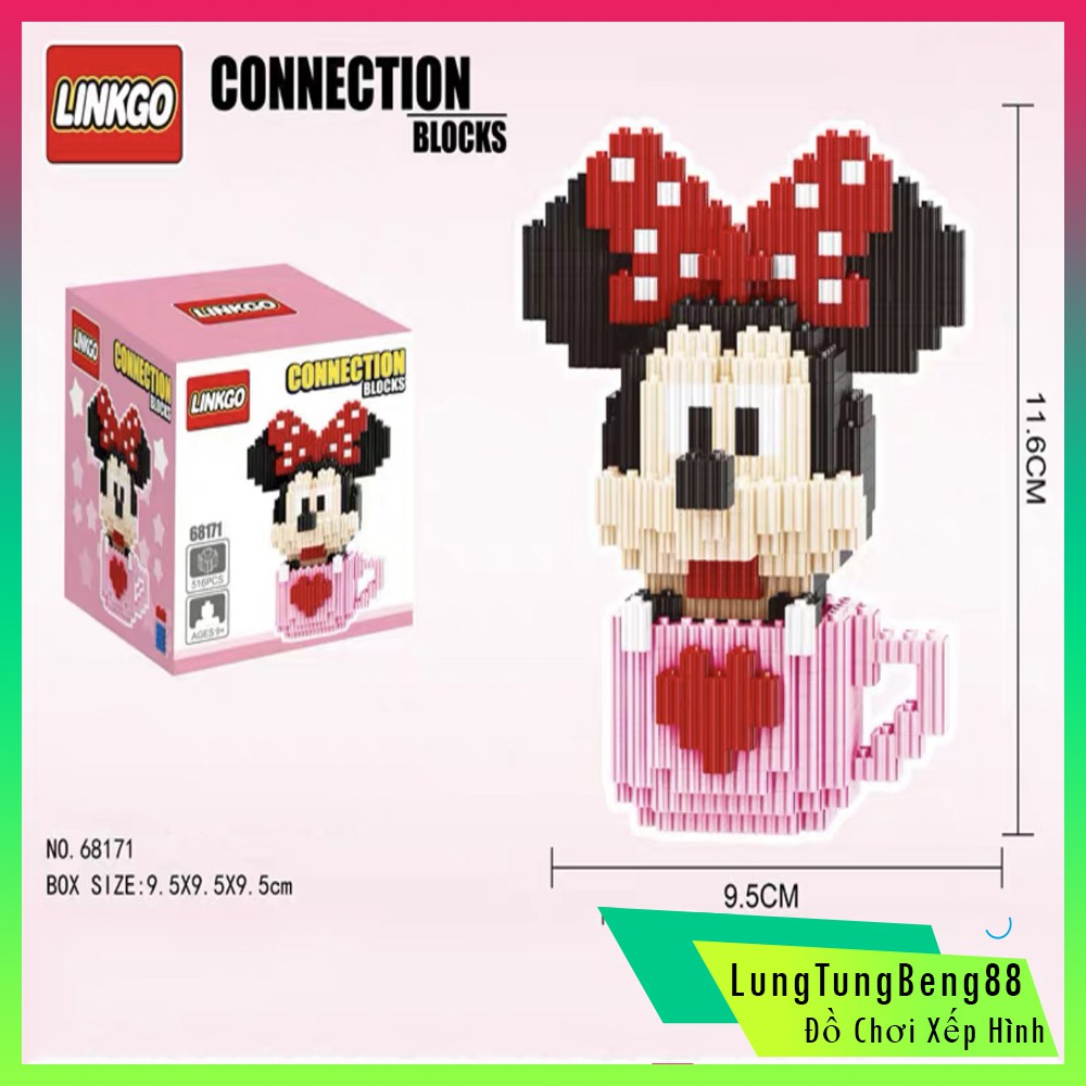 Xếp Hình lego lắp ráp,Mickey Siêu Dễ Thương