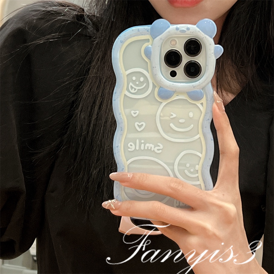 Ốp Điện Thoại Mềm Trong Suốt In Hình Mặt Cười Cho iPhone 14 13 12 11 Pro Max X XR Xs Max 8 7 6 6s Plus SE 2020