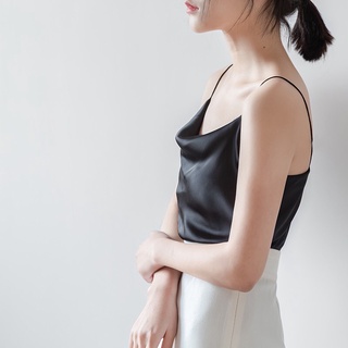 [Quà tặng là dây chun buộc tóc nữ] Áo lụa 2 dây cổ đổ Lucy Outfit thiết kế