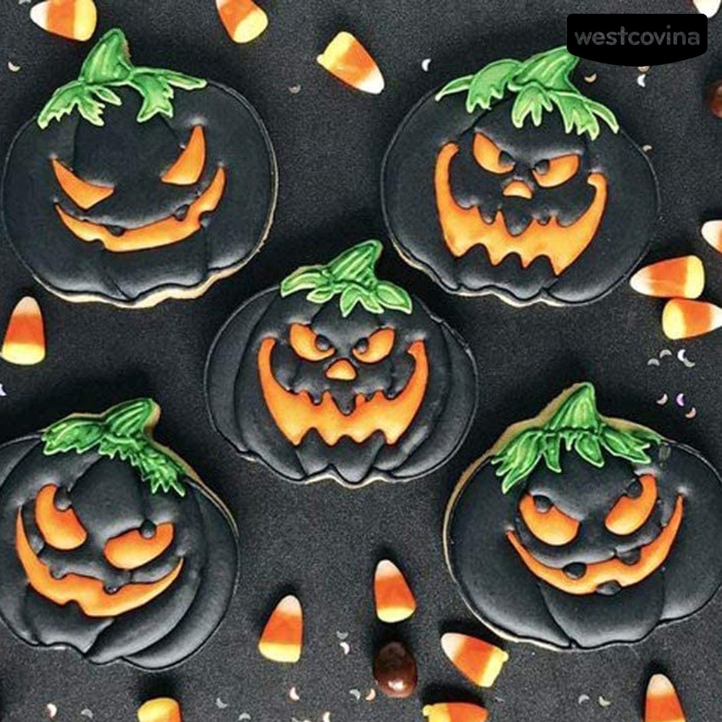 Set 7 khuôn làm bánh quy bằng thép không gỉ chống ăn mòn có thể tái sử dụng phong cách Halloween 430