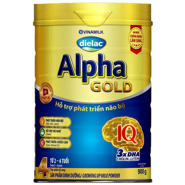 Sữa Bột Dielac Alpha Gold IQ Step 4 900g date mới