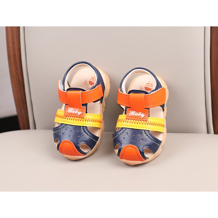 sandal tập đi bé trai size 15-19 đế mềm