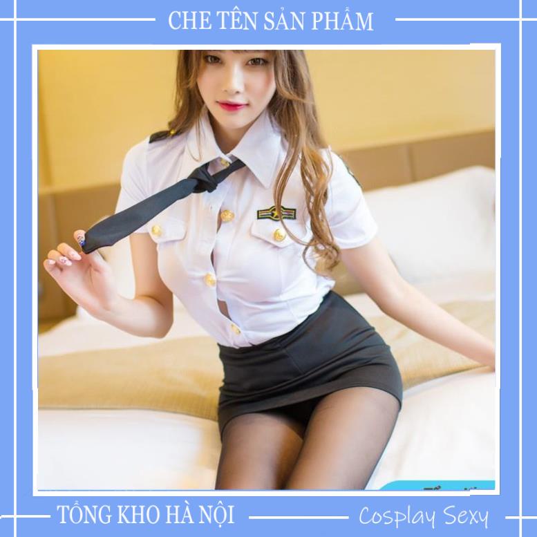 Cosplay Sexy Tiếp Viên - Bộ Đồ NGủ Cosplay Đồng Phục Nữ C.ảnh Sát CST1700 | BigBuy360 - bigbuy360.vn