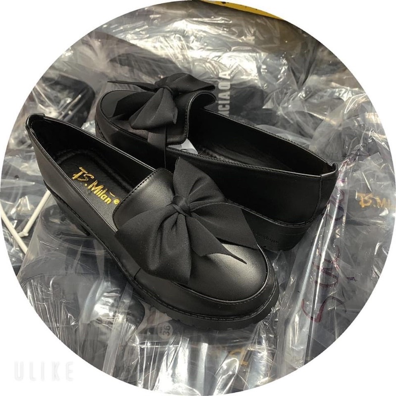 Giày LOLITA Nữ Nơ Da Bóng, Nơ Da Lì ulzzang phong cách Hàn quốc mary quai cài đế cao cá tính năng động mới hot