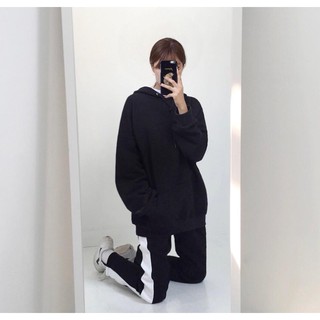HD022 - ÁO HOODIE BASIC ĐEN TRƠN CAO CẤP
