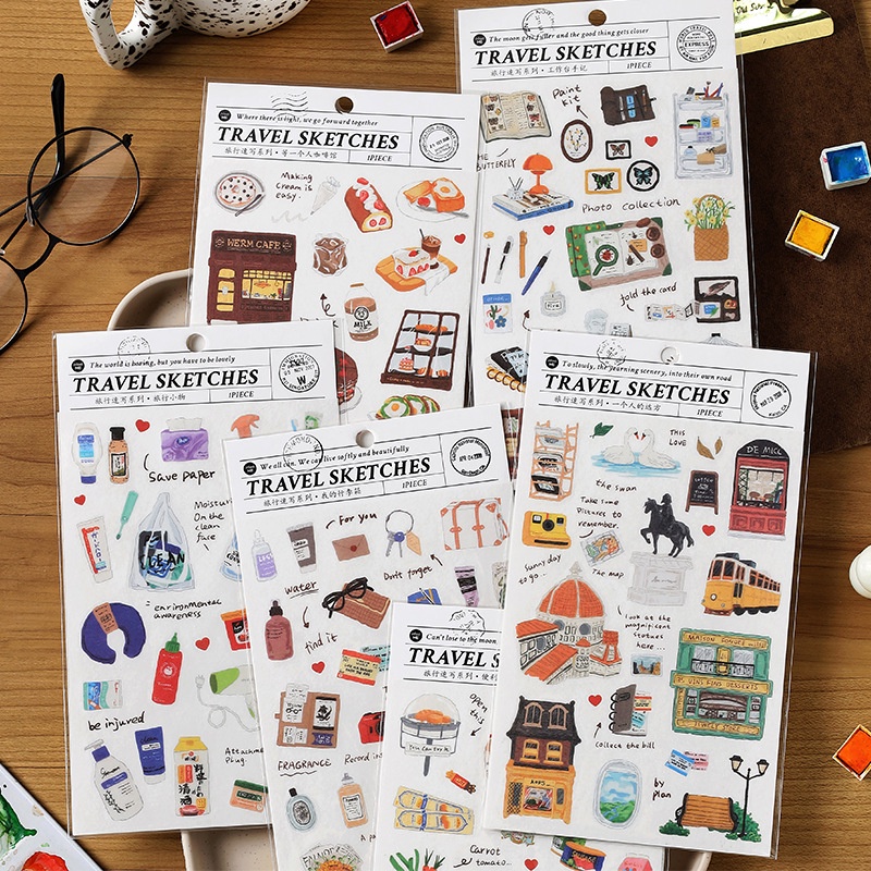 Stickers Travel sketches INFEEL ME