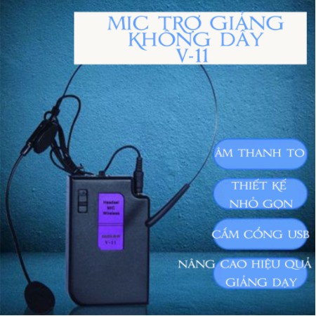 Micro Không Dây V11 - Mic Trợ Giảng - Mic Cài Tai