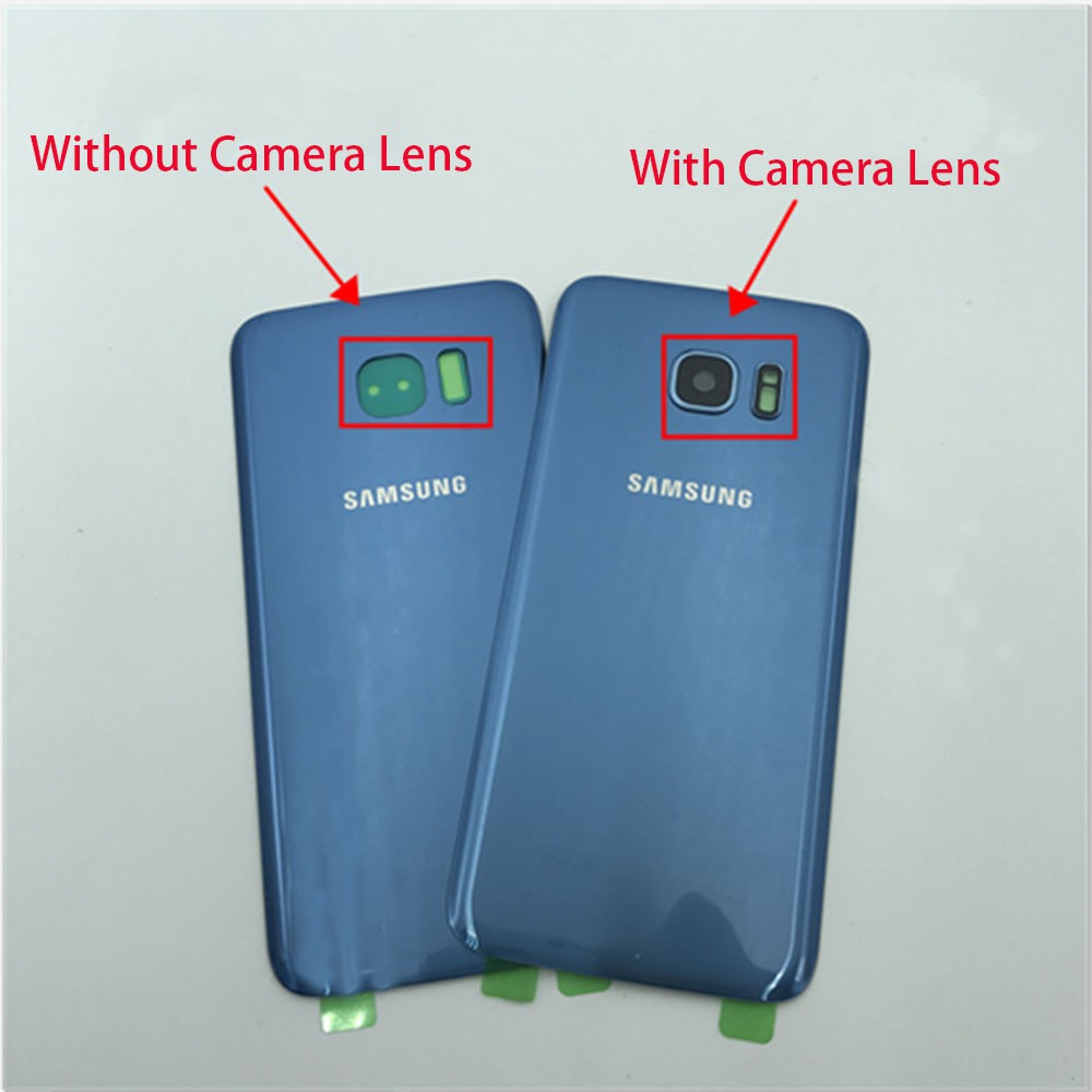 SAMSUNG Galaxy S7 S7 Plus G930F G935F Pin Nắp lưng Pin Nắp phía sau Vỏ hộp phía sau Thay thế ống kính Camera phía sau Ốp lưng kính phía sau