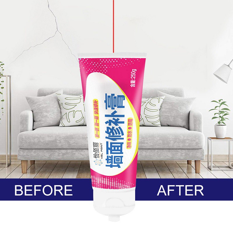 YIBAILI 250G Keo Vá Tường Thông Minh, Chống Thấm Nước, Siêu Chắc Chắn, Tiện Lợi, Làm đẹp Tường Chỉ