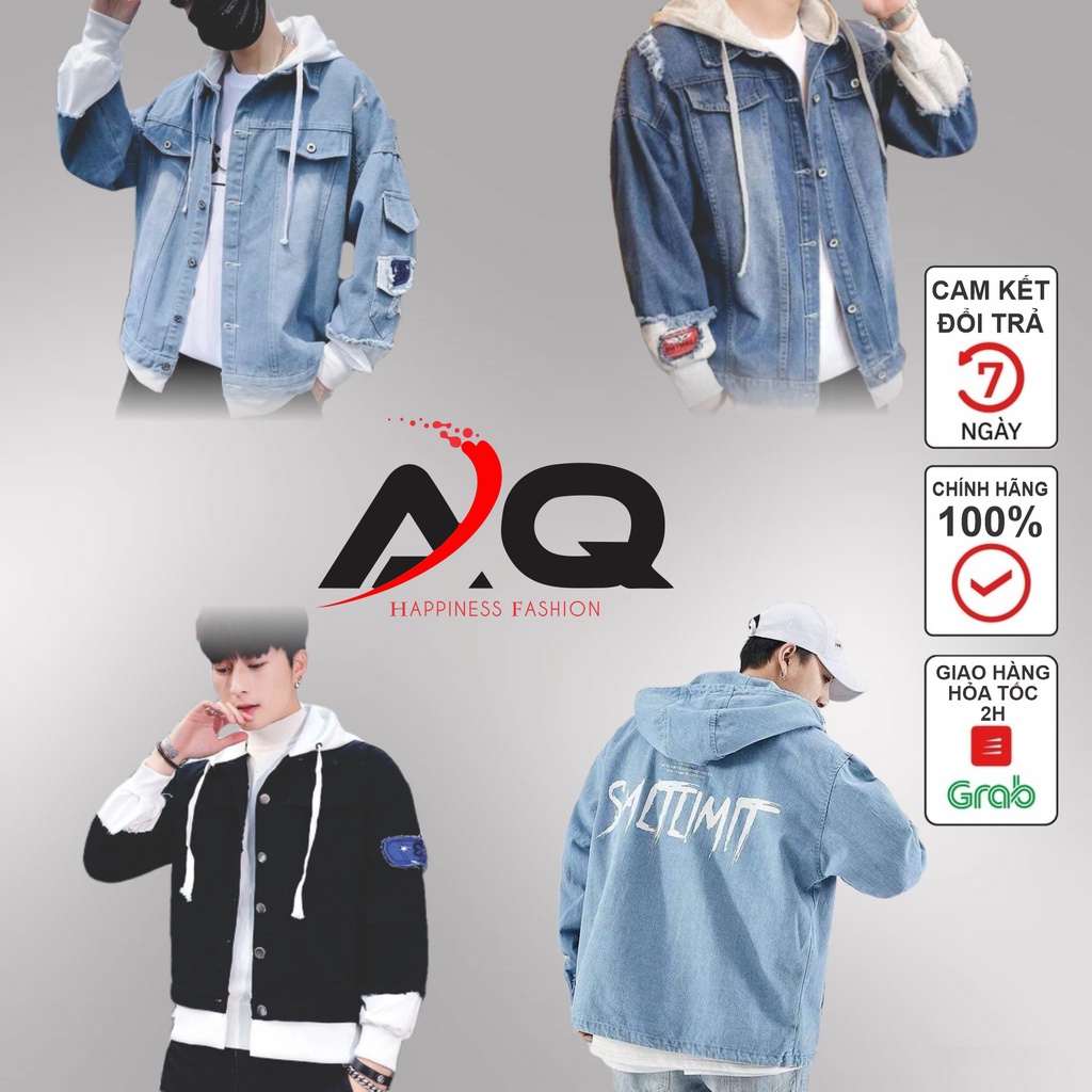 Áo Jean Liền Mũ Áo Jean Có Nón Nam Nữ Đẹp Cao Cấp Xu hướng Hot hiện nay- QSTORE