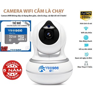[ Tặng Thẻ Nhớ Yoosee 32GB - 1 Đổi 1 Trong 14 Ngày ] Camera IP Wifi Yoosee Quay 360° 2.0 HD 1080 Đàm Thoại 2 Chiều