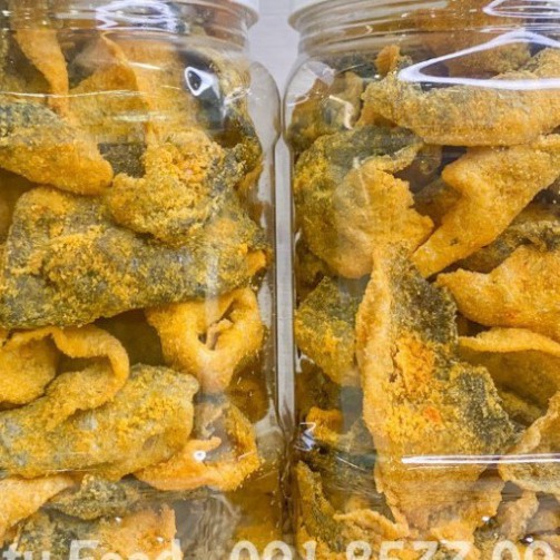 Da Cá Hồi Trứng Muối  da cá sấy giòn