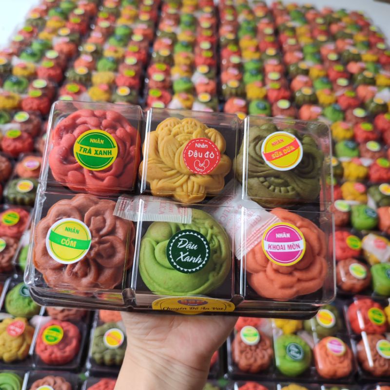 Combo 10 hộp (60 bánh) bánh nướng 6 vị 6 màu Romrop Food