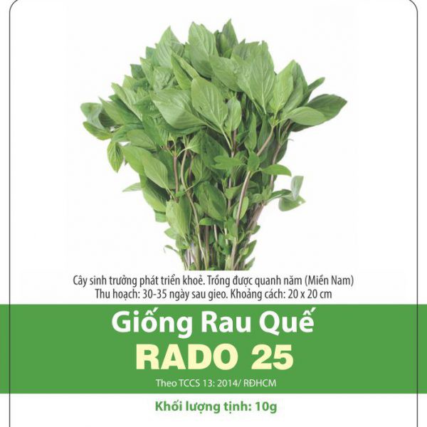 Hạt Giống Rau Húng Quế Rado 25 (10gr)