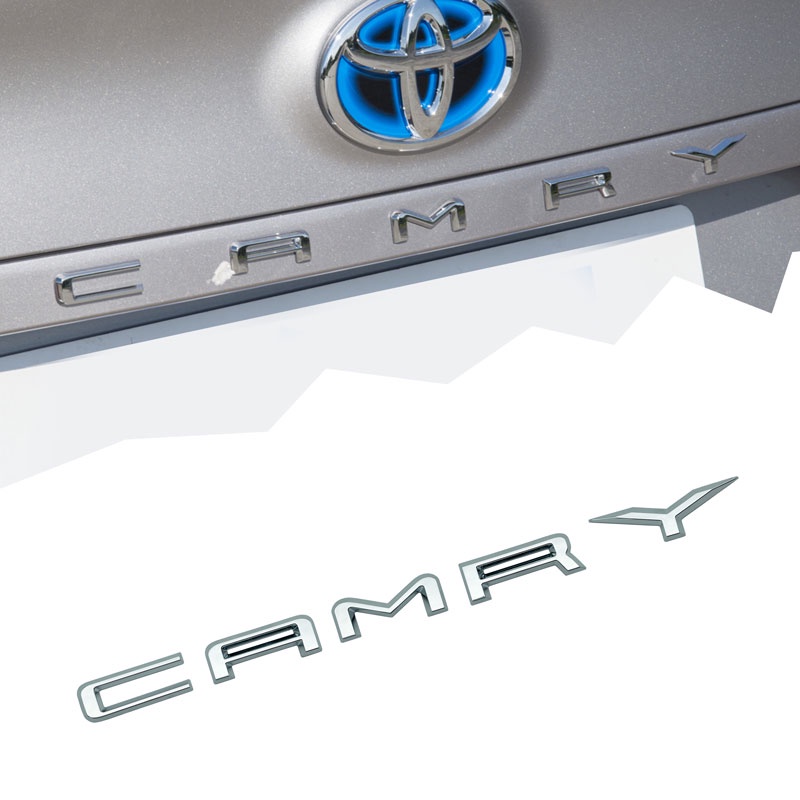 Miếng Dán Hình Chữ Cái 3D Bằng ABS Trang Trí Đuôi Xe Hơi Toyota Camry Logo Corolla Rav4 Yaris Hilux Prius
