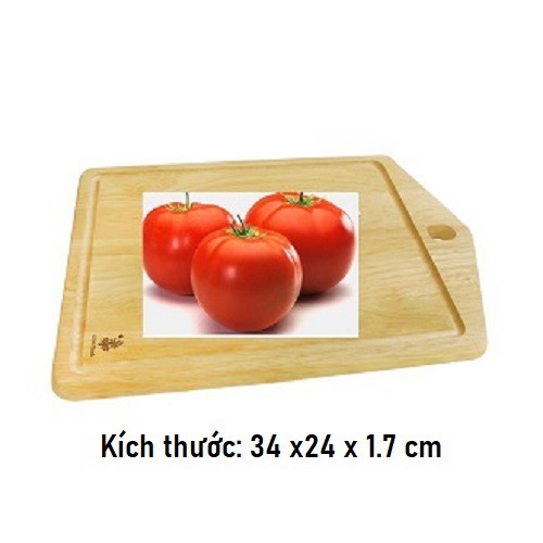 THỚT CHỮ NHẬT HÌNH NGÔI NHÀ GỖ CAO CẤP AN TOÀN - KÍCH THƯỚC 34x24x1.7 Cm - GỖ ĐỨC THÀNH