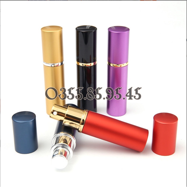 Chai rỗng chiết nước hoa dạng xịt 5ml, vỏ nhôm xịn 2 lớp - chai thủy tinh, lọ chiết nước hoa, ống chiết nước hoa