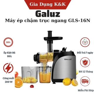 Máy ép chậm trục ngang Galuz GLS-16N, máy ép trái cây chậm cao cấp liệt bã tới 99%, nước ép cực ngon | Bảo Hành 12 tháng