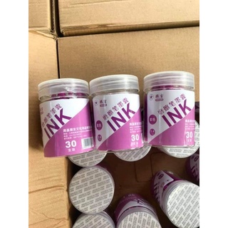 Ống mực xoá được lắp vào bút máy. Hộp 30 ống