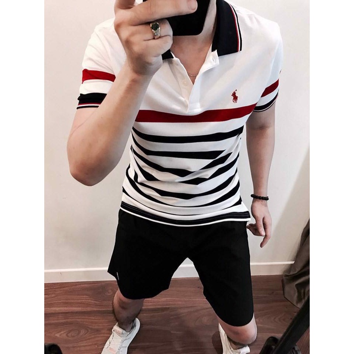Polo Ralph Rauren cổ kẻ 3 màu