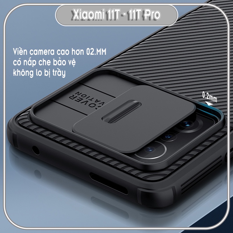 Ốp lưng cho Xiaomi 11T - 11T Pro Nillkin CamShield Pro che camera - HÀNG NHẬP KHẨU
