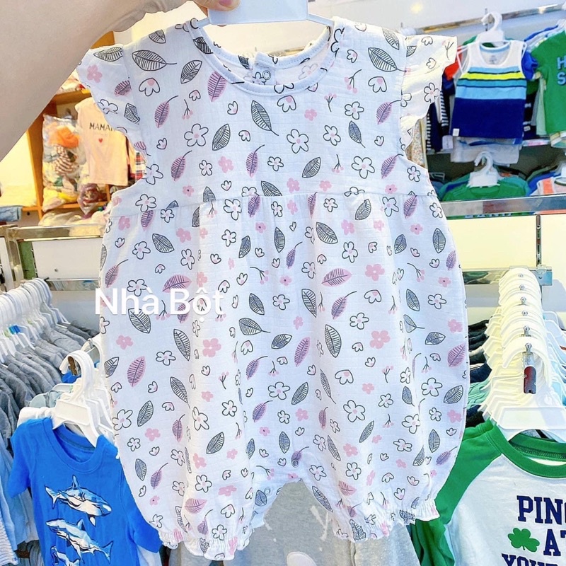 [mã SRMA9673 giảm 50% tối đa 20k đơn 0đ]Siêu phẩm Body đùi xô cotton cho bé gái 9-24m