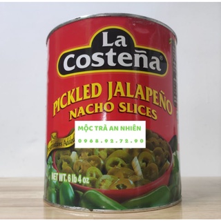 Ớt xanh cắt lát ngâm pepper jalapeno la costena mexico hộp 2.8kg