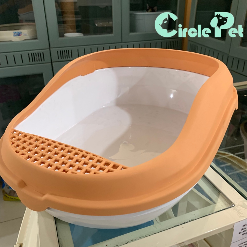 Khay Vệ Sinh Cho Mèo Pian Pian Chất Liệu Nhựa Cao Cấp 3 Màu 50 x 39 x 16 cm - Circle Pet