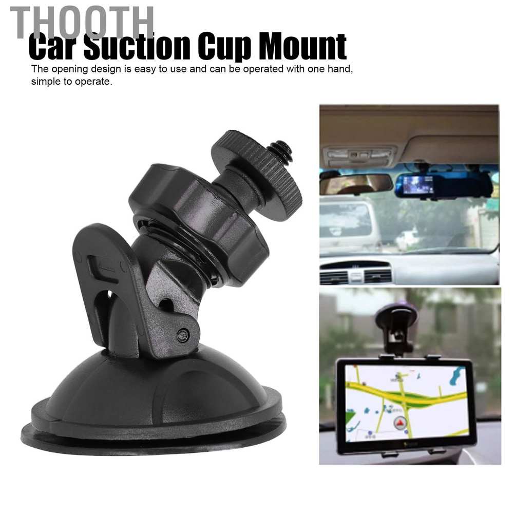 Giá đỡ máy ảnh có giác hút 1/4 inch màu đen gắn kính chắn gió xe hơi cho DV GPS | BigBuy360 - bigbuy360.vn