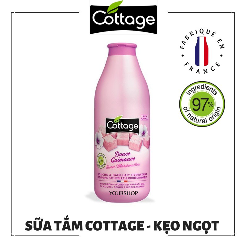 Sữa Tắm Cottage 750ml - Kẹo ngọt, dưỡng thể, trắng da, hương nước hoa - Chính Hãng