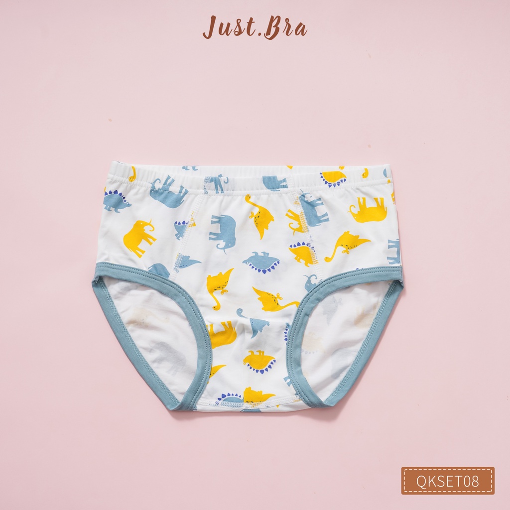 Set 3 quần chip trẻ em Just Bra họa tiết hoạt hình dễ thương cho bé QKset08