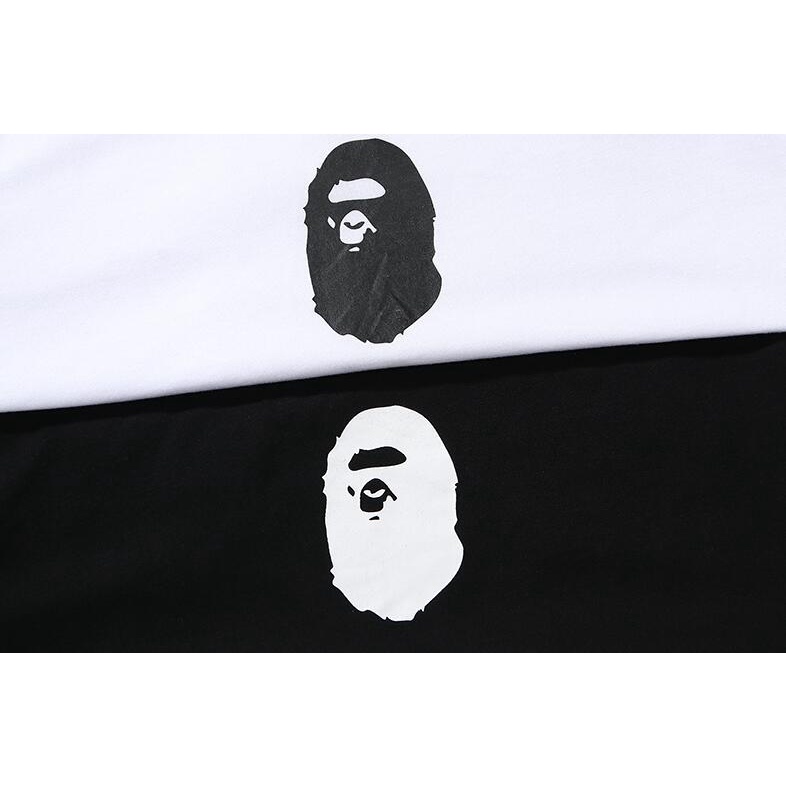 Áo thun cotton tay ngắn in hình BAPE sành điệu