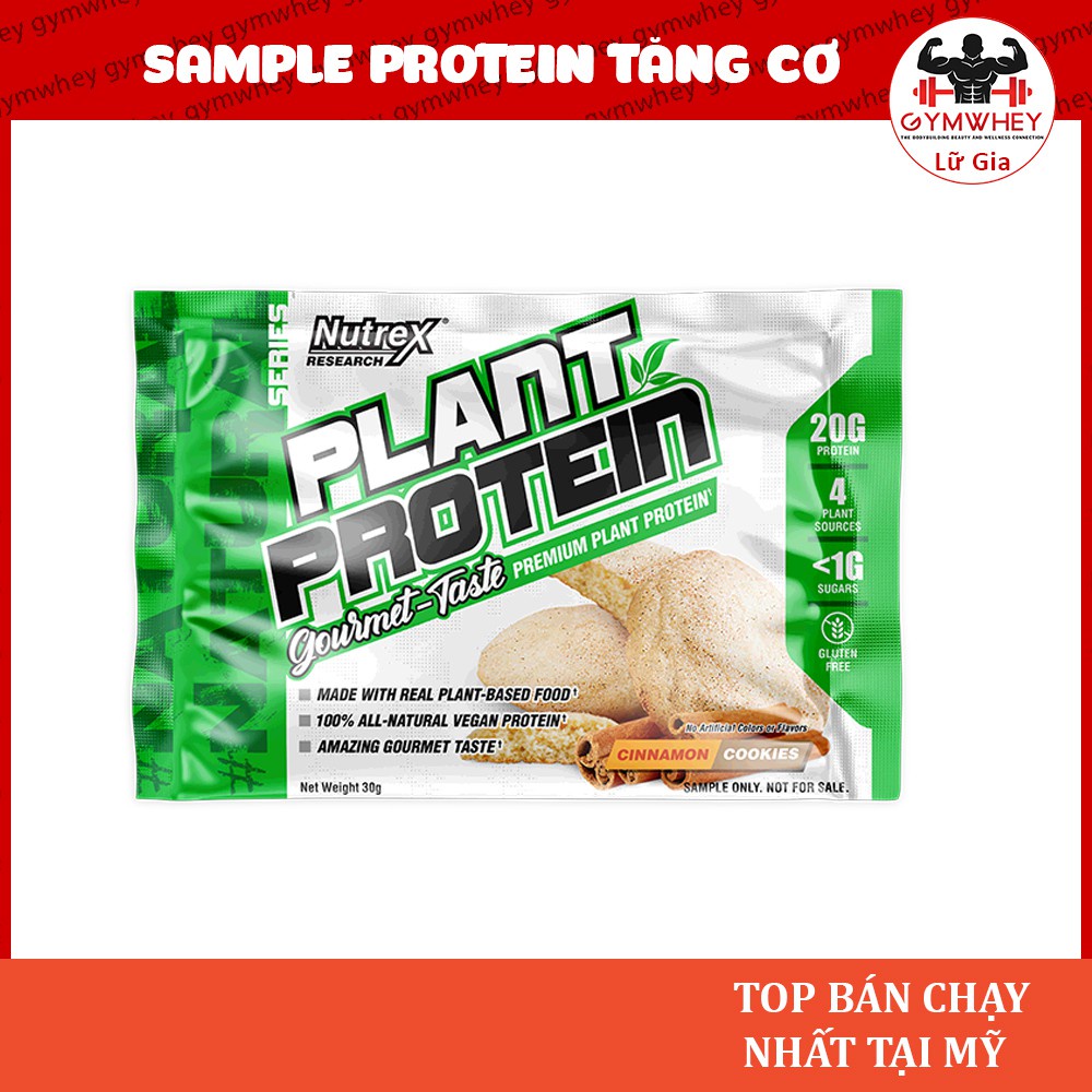 Gói Dùng Thử Nutrex Plant Protein Đạm Thực Vật Cho Người Ăn Chay Protein Cho Người Tập Thể Hình (30gram)