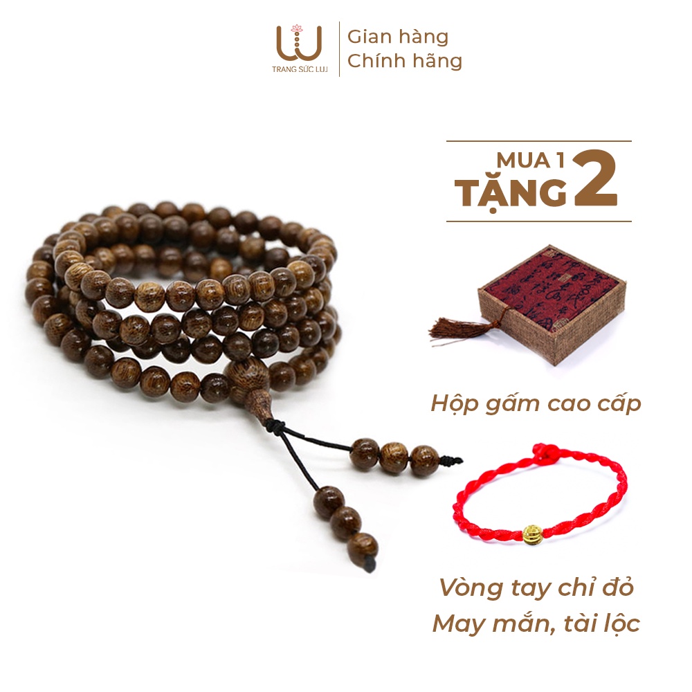 Vòng Tay Trầm Hương, Vòng Tay Phong Thủy Chuỗi 108 Hạt Trầm Hương 100% Tự Nhiên Cao Câp