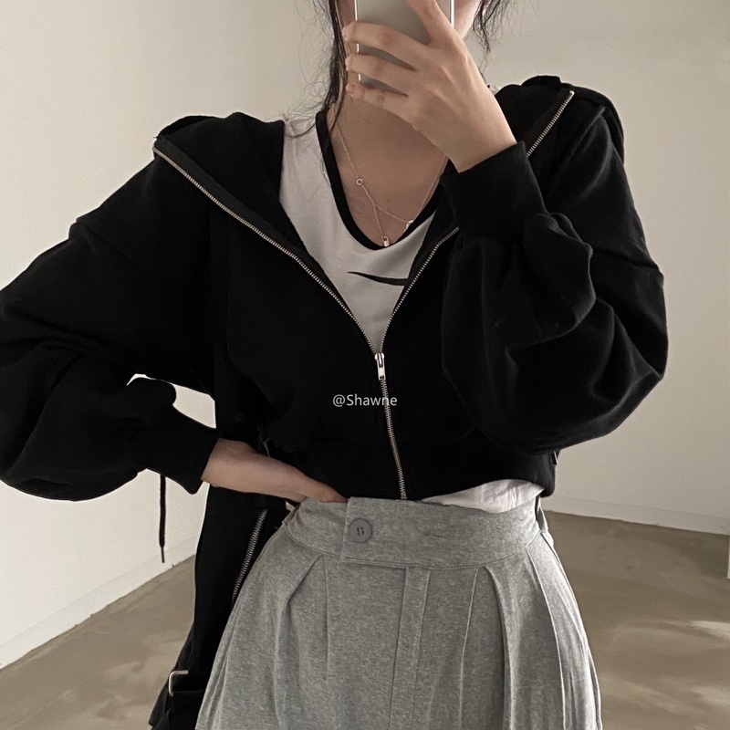 ÁO KHOÁC CROPTOP NÓN 4 MÀU (TH)