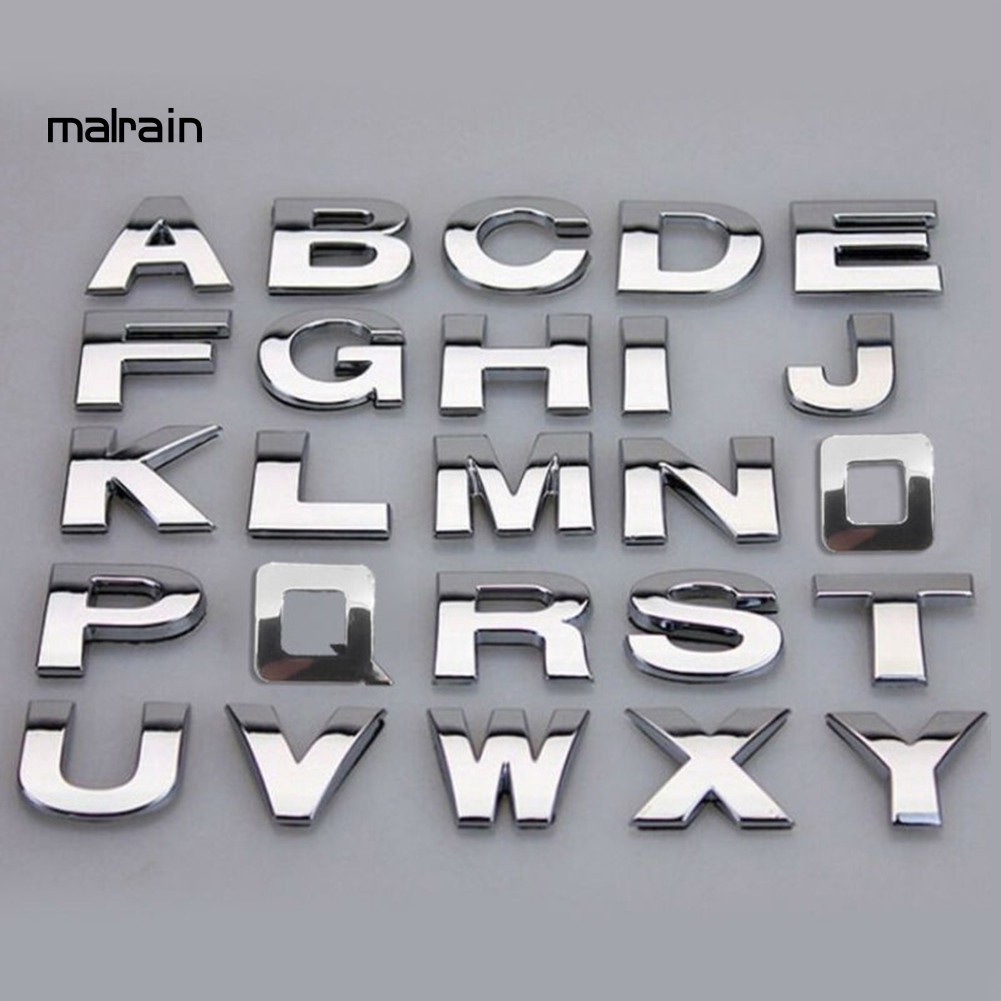 Miếng Dán Chữ Số Trang Trí Xe Hơi