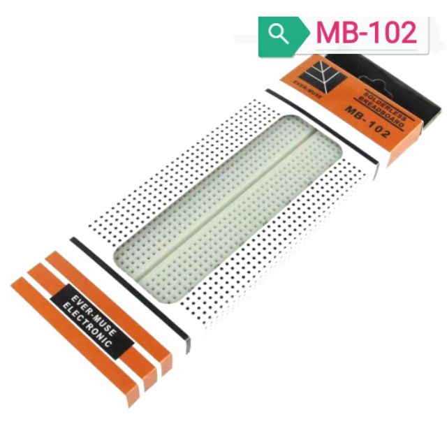 Bộ cắm mạch Test board, bread board mini 830 lỗ MB-102,400 lỗ