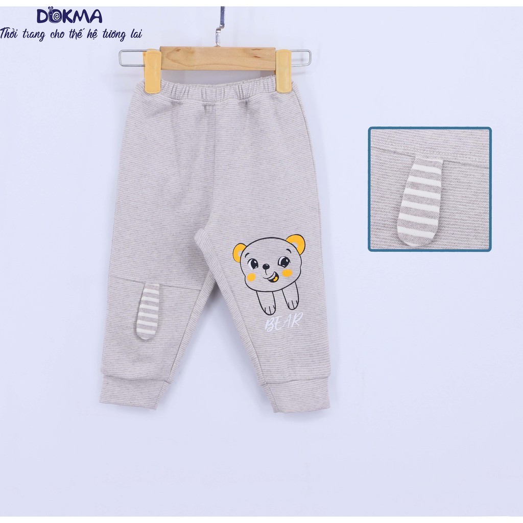 DQ597 Quần dài bo gấu phối tai Dokma (9-24m)