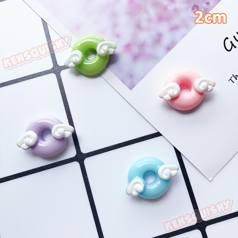 Mô Hình Donut Cánh Trang Trí Slime / Ốp Điện Thoại / Mô Hình / Gắn Dép Crocs