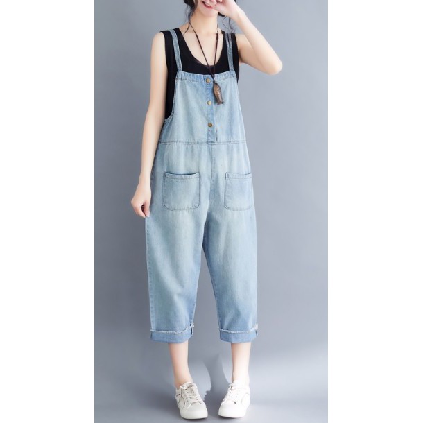 G275 Quần bò yếm big size freesize kiểu dáng năng động mẫu mã mới mẻ | BigBuy360 - bigbuy360.vn