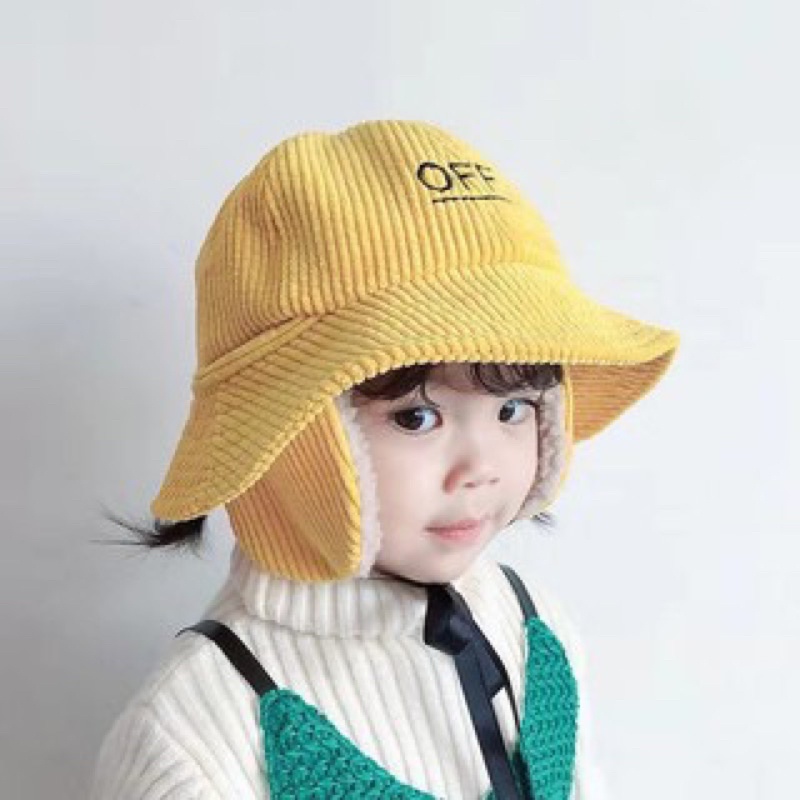 Mũ kèm bịt tai lông cừu xinh xắn
