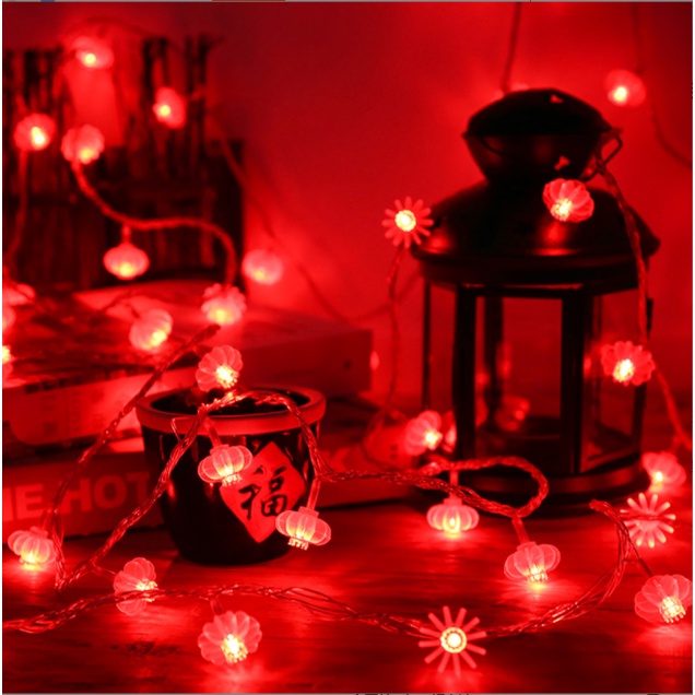 Dây đèn LED 365 bóng trang trí năm mới phong cách Trung Hoa