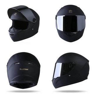 Mũ bảo hiểm Fullface Royal M136 đen nhám kính tráng gương