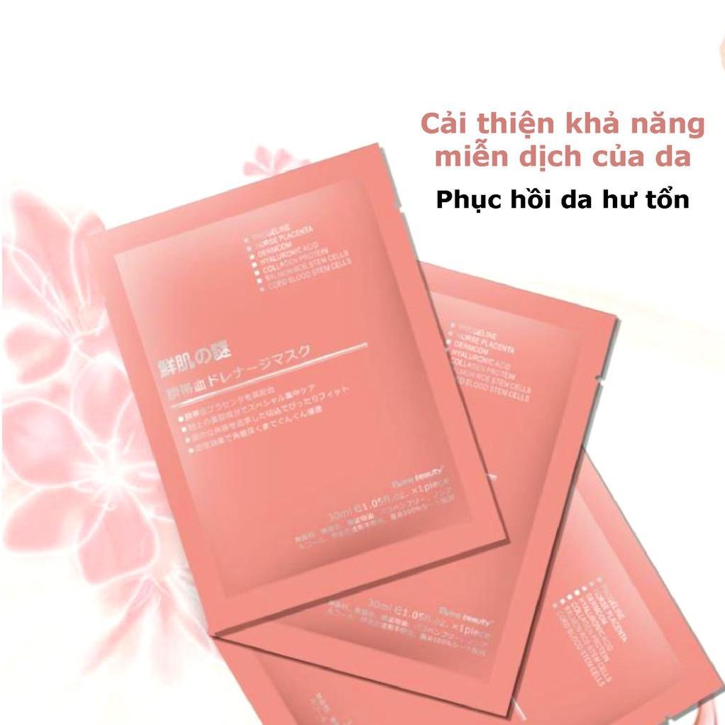 Mặt Nạ Nhau Thai Cừu, Tế Bào Gốc trắng da, mờ nám và tàn nhang - Mask Cuống Rốn Nhật Rwine Beauty SeeMe Beauty SG-002